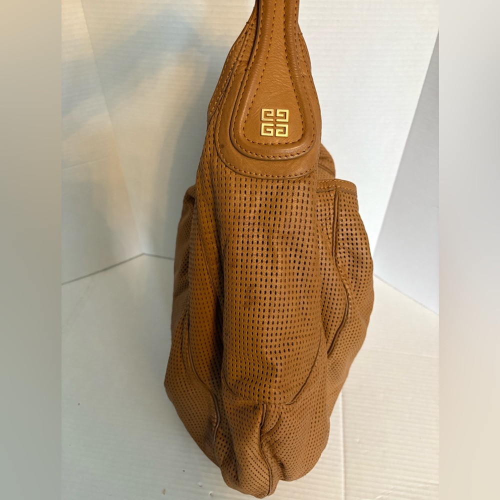 Givenchy Eclipse Brown Perforated Leather Hobo Bag - image 3